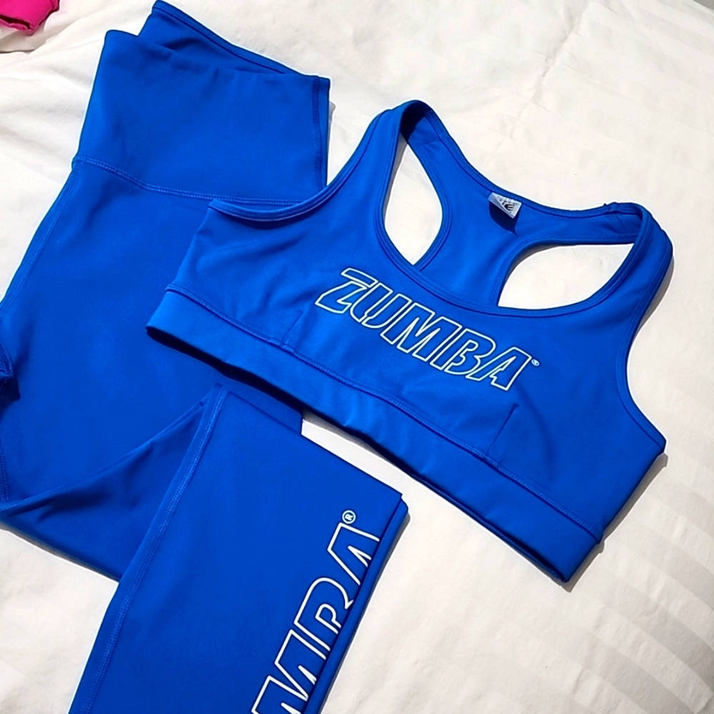 Blue zumba wear set